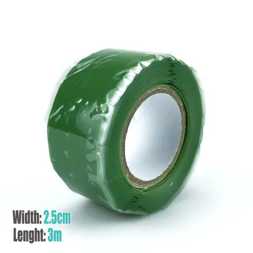Self-Fusing Silicone Repair Tape for Waterproof Pipe Leak Sealing, Plumbing Hose Wrap, Insulation Bonding, Multi-Color Emergency Fix Roll (Green)