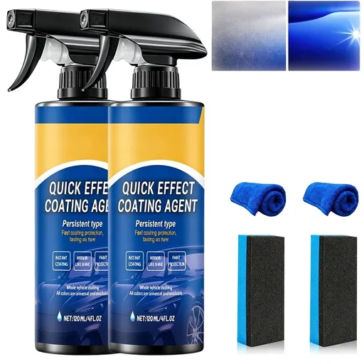 Quick Effect Coating Agent with High Gloss Ceramic Shine and Extreme Hydrophobic Protection for Cars, Trucks, RVs and Boats