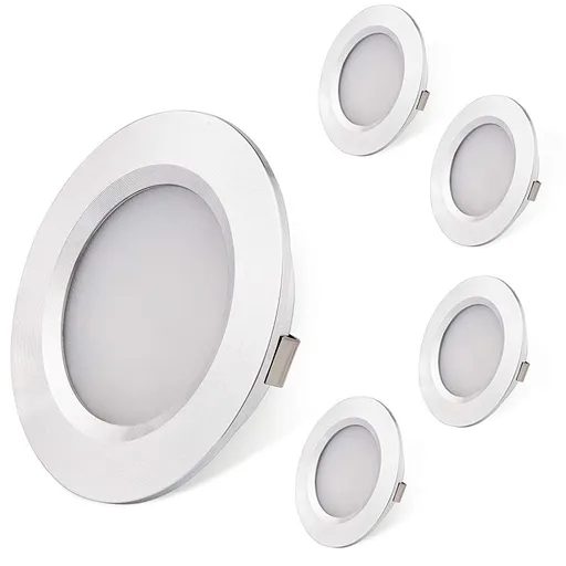 RV Interior Lights AIBOO Super Slim LED Ceiling Lights DC12V 2W 200LM Full Aluminum RV Recessed Lighting for Camper Van Motorhome Sailboat Houseboat 2700K Warm White(4 Pack)