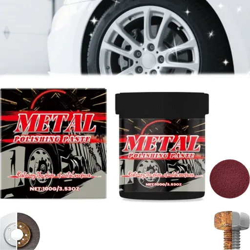 All-Purpose Metal Polishing Past - Metal Polish Paste, Heavy-Duty Polishing Paste, Gently Cleans and Removes Tarnish Without Scratching