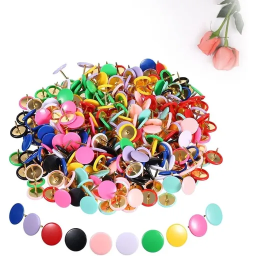 300PCS Colorful Plastic Pushpins Thumbtack Set, Assorted Colors Map Marking Pins for Bulletin Board Office Home Use