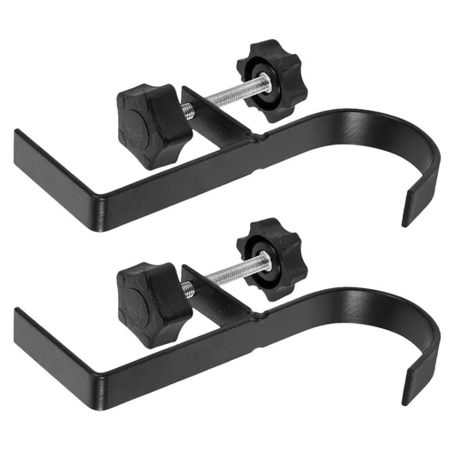 2-Pack Black Space-Saving Table Hooks for Office and Student Use, Compact 12.5 x 11 x 3 cm Design