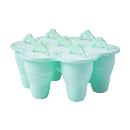 Collapsible Popsicle Molds 7 Cavity, Ice Pop Moulds BPA Free Ice Lolly Maker for Children Adults DIY Ice Popsicle Mold