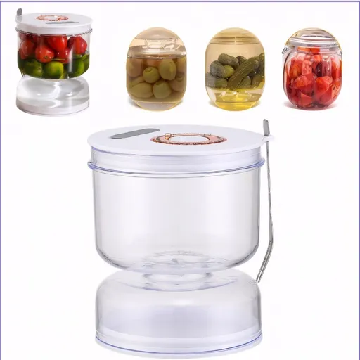 Pickle Container With Strainer,Pickle and Olive Hourglass jar,pickle juice separator,Pickle jars for airtight food storage