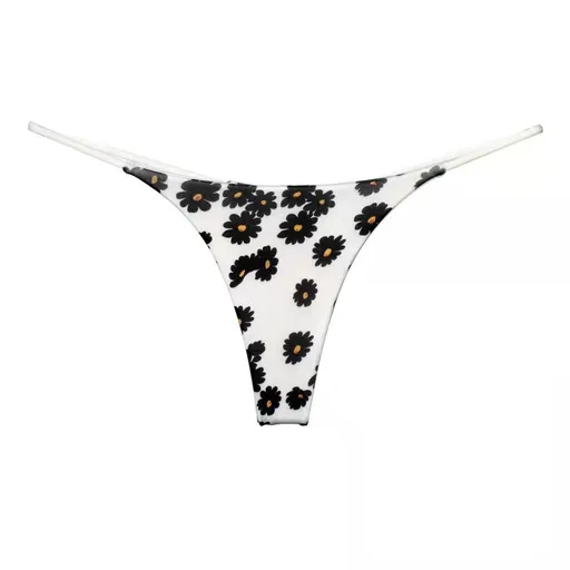 Women Milk Silk Low Waist Bikini Thong Daisy Size: S; Recommended weight (kg): 40 - 47; Waist (cm): 58 - 64; Hip (cm): 82 - 86; Suitable fit: slim build
