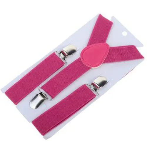 Children Y Strap 3 Clips Adjustable Polyester rose red
