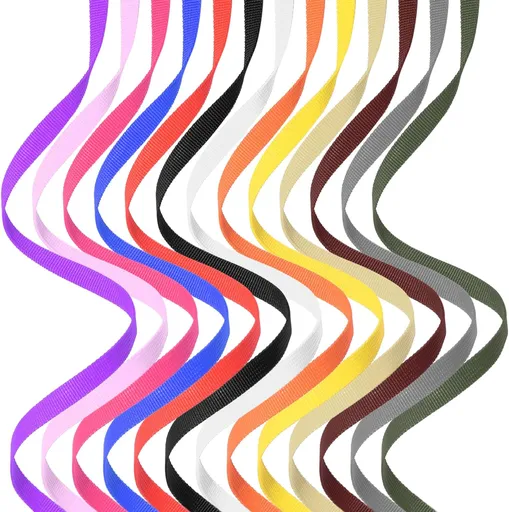 CooBigo 13 Rolls Webbing Strap 3/8 Inch 3/4 Inch 1 Inch 1.5 Inch 2 Inch Polyester Webbing 13 Colors &13 Yards 3/8" 3/4" 1" 1.5" 2" Webbing Strapping for Bags/Lawn Chair DIY Crafting