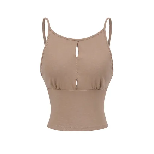House Of Dasein Hollow Vest Lingerie For Women - Khaki - M