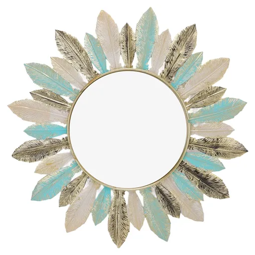 Metal Wall Decor Modern Minimalist Hanging Feather Wall Art Sculpture for Bedroom Living Room Study Office