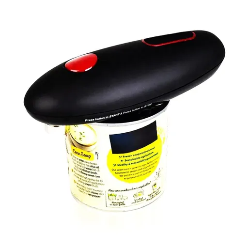 Electric Can Opener,Battery Operated, Can openers for Seniors and Arthritis, Automatic Opener, Perfect for Kitchen Use (Black)