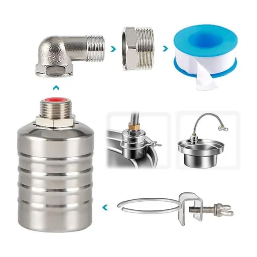 Float Valve,1/2 Inch to 3/4 Water Valve,304 Stainless Steel Fully Automatic Level Control Valve