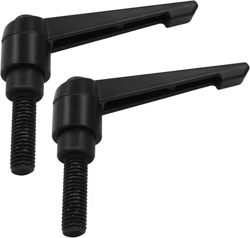 2Pcs Adjustable Clamping Lever Handle M10 x 32mm Male Thread Adjustable Handles Push Button Ratchet Lever Knob Rotating Screw Handles Bolts with Locking Lever