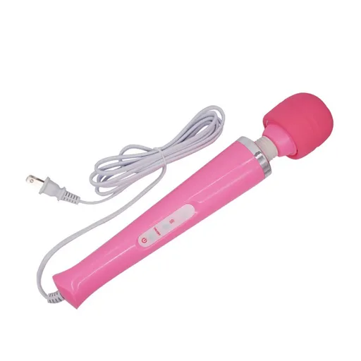 10 Speeds Wired Powerful Handheld Electric Back Massager with Strong Vibrations, Personal Therapy Massager for Muscle Aches, Sports Recovery, Body Pain (Black) Pink
