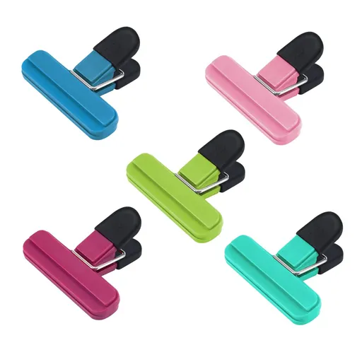 5 Pack small Chip Bag Clips - Assorted Sizes Food Bag Clips Plastic Heavy Seal Grip Kitchen Clips for Refrigerator Food Storage
