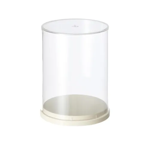 2pcs Clear Acrylic Display Case Transparent Box for Collectibles Dolls Figures - M