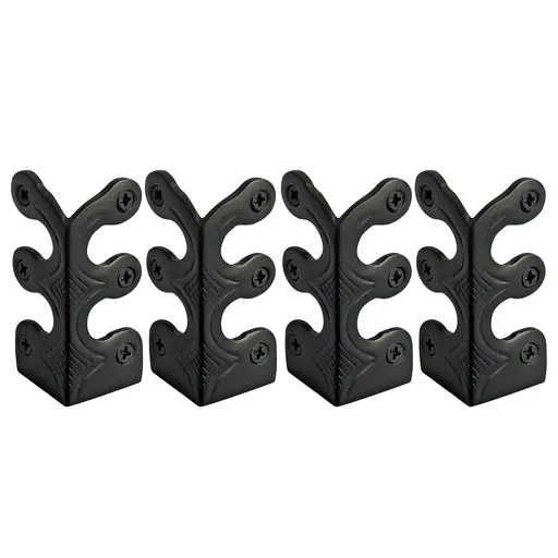 4 Pack Vintage Metal Corner Protectors, Solid Brass Covers for Tables Furniture and Wall Edges, High Strength Design, Style A