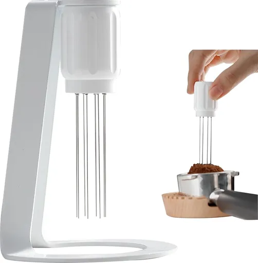Coffee Stirrer Tool - Coffee Stirrer - Coffee Distributor - Espresso Distributor - Needle Distributor - Espresso Distribution Tool - Coffee Accessories - Stir Sticks With Stand - 6 Needles - Barista Accessories - Espresso - For Perfect Coffee Extract