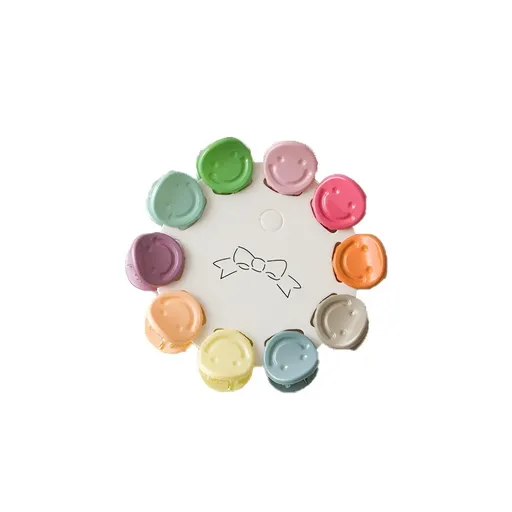 10PCS Mini Hair Clips Colourful Plastic Hair Clamps for Braiding and Styling - Smile