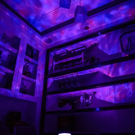 Ocean Wave Projector Sound Machine, Night Light Projector with Remote Lighting Modes Water Lamp for Kids Adults (White)