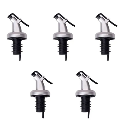 5-Pack Stainless Steel Oil Pourer Spouts for Kitchen, Restaurants, and Hotels - and Easy to Use