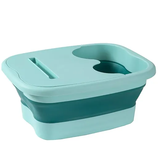 Foldable Foot Tub Portable Large Capacity Foot Basin for Home Bathroom Spa and Travel - Green