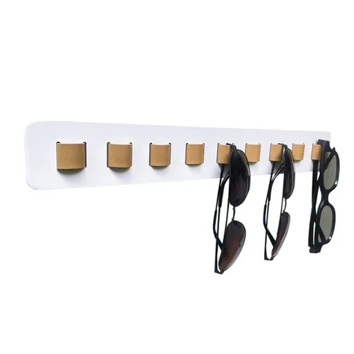 Eyeglass Holder and Stand Organizer for Sunglasses and Glasses, White, Wall Mounted