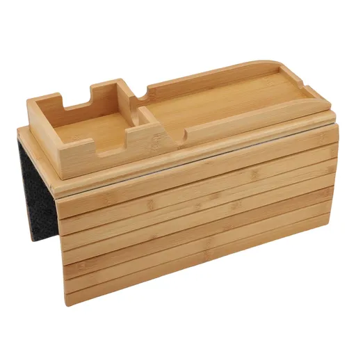 Sofa Arm Tray Wood Double Use Removable Foldable Couch Armrest Table for Drinks Snacks
