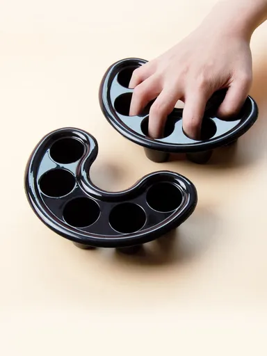 2pcs Nail Soak Bowl Set Manicure Tray Acrylic Nail Tools Salon Supplies Press On Nails Art Kit Soaking Dish For Fingertips Spa Pedicure Home Use Black