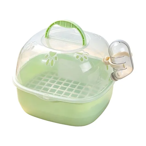 Portable Small Pet Travel Carrier with 360 Degree Clear Panoramic View Breathable Outdoor Bird Cage for Parrots Hamsters and Small Animals with Handle and Ventilation