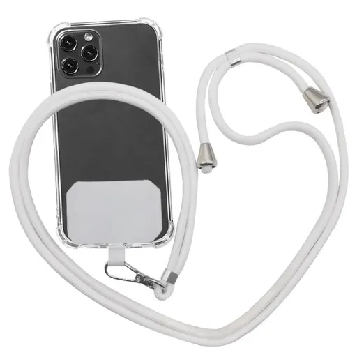 Universal Cell Phone Lanyard,Crossbody Lanyard with Adjustable Nylon Neck Strap for Most Mobile Phone, Black White