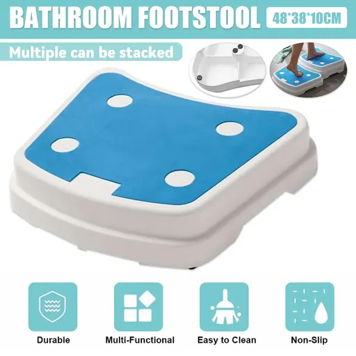 Stackable Bathroom Footstool Shower Seat Anti-Slip Durable Safe