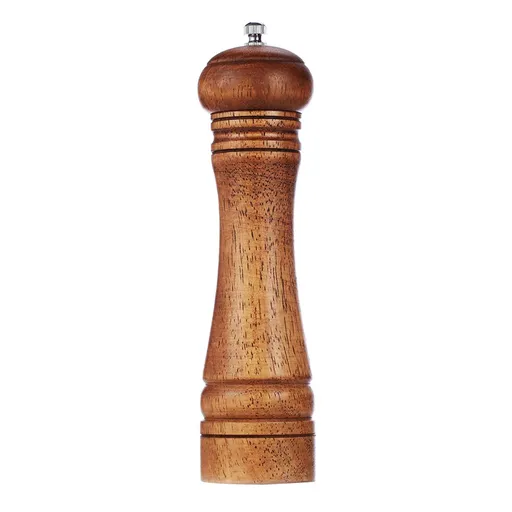 Wood Pepper Grinder Pepper Mill,Adjustable Coarseness 8 Inch Wooden Peppermill, Retro Style Ceramic Grinding Mechanism Salt