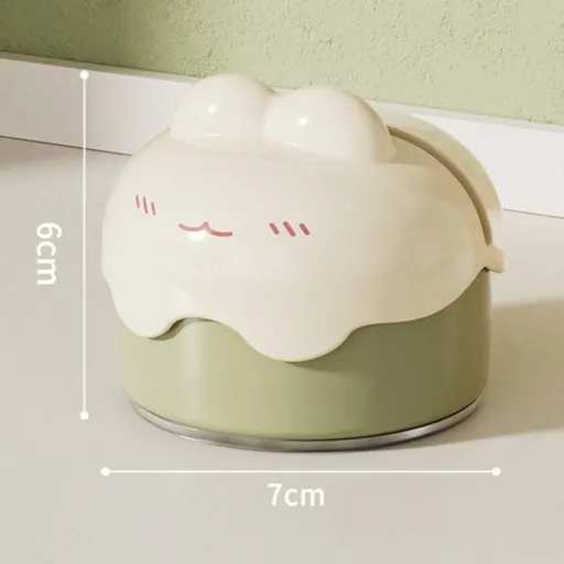 Cute Suction Cup Knife Sharpener, Vacuum Suction Kitchen Knife Sharpening Tool with Tungsten Steel—Green