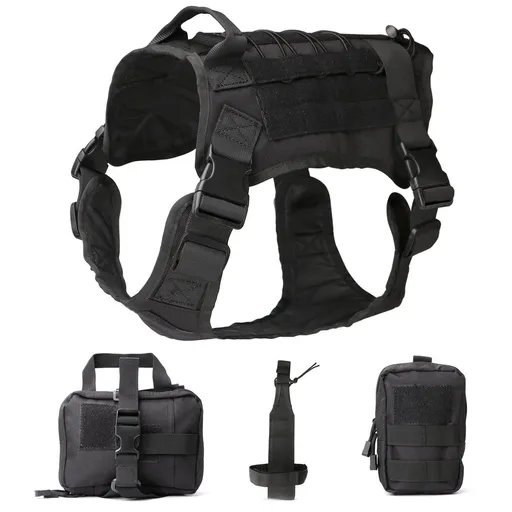 FW Tactical Dog Vest 1000D Nylon Large Black M