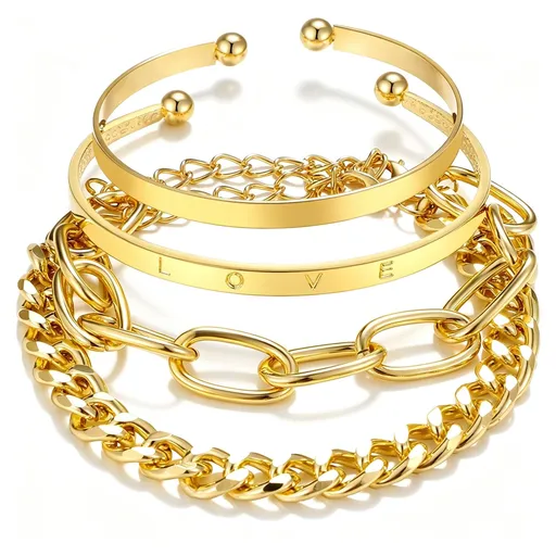 Chic Layered Irregular Bangle Set Women Fashion Bracelet Set Hand Jewelry h552 Great Christmas Present