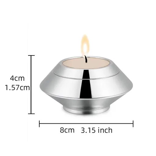 Cremation for Ashes Stainless Steel Candle Holder Keepsake Urn for Ashes-Candlestick Mini Funeral for Human Ashes/Pet's Ashes
