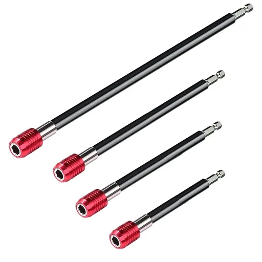 4Pcs Magnetic Drill Screwdriver Bit Holder Bar Chuck Adapter Extender Hex Quick Release Bit Holder