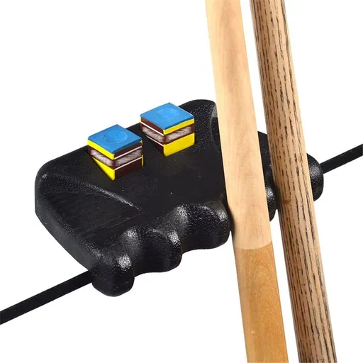 4 Holes Cue Hoder, Cue Rest Cue Stick Holder, Portable Weighted Billiard Cue Rack with Chalk Holder, Pool Cue Holder, 4 Holes（Relying solely on rods）