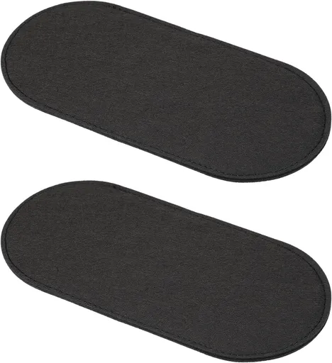 Felt Base Shaper 10x5 Inch, 2 Pcs Bag Bottom Pad Purse Liner Board Insert Oval for Handbags Tote Crossbody Backpack, Black Inch