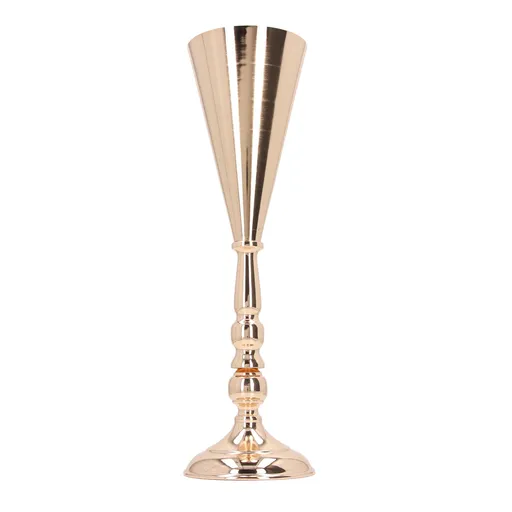 Golden Iron Vase European Style Exquisite Decorative Flower Vase 12x42cm Gold