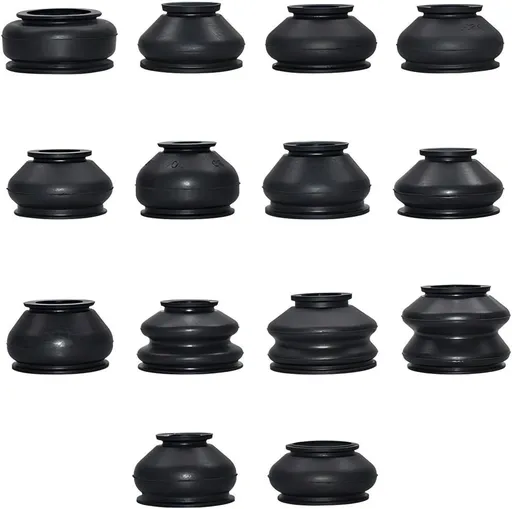 14 Piece Car Tie Rod Boots Rubber Waterproof Protective Cover Universal Seal Connection Kit for Car Suspension Steering Systems Black
