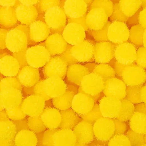 Bright Yellow Pom Poms - 800pcs Soft Fluffy Balls pompones para llaveros for DIY Projects,Crafts,Party Decor, Scrapbooking & Home Decorations 1/2 Inch