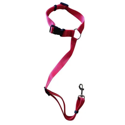 Dog Pet Safety Seat Belt Clip For Car Vehicle Seatbelt Adjustable Harness Lead - Red