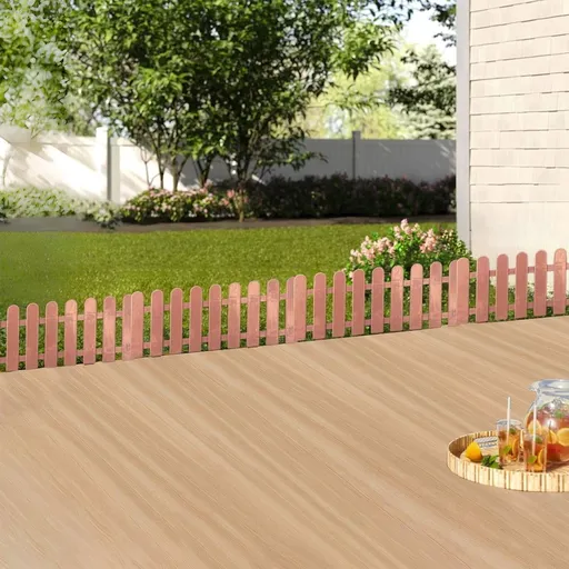 Modular Plastic Garden Border Fence, Wind Rain Resistant Lawn Flower Bed Edging, Decorative Yard Plant Divider for Outdoor Landscape, S：19.69x7.87in