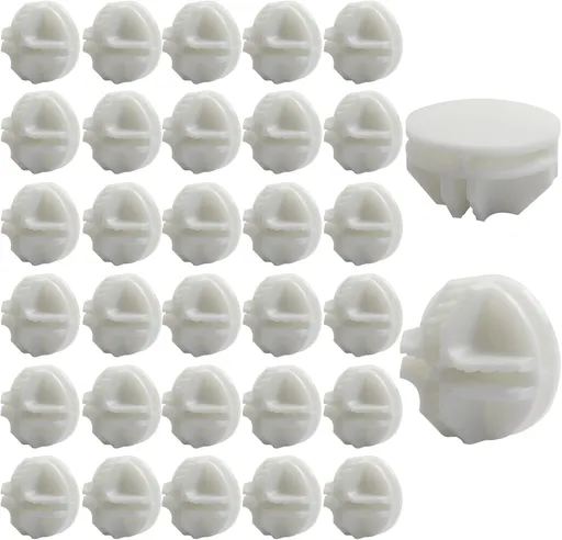 32 Pack White Plastic Cube Connectors, Wire Grid Cube ABS Connectors Modular Closet Storage Organizer, DIY Wire Shelves for Home/Office