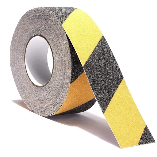 Anti Slip Safety Grip Tape Non Skid Tread Safety Tape with High Traction Grit Yellow & Black Self-Adhesive Tape Hazard Caution