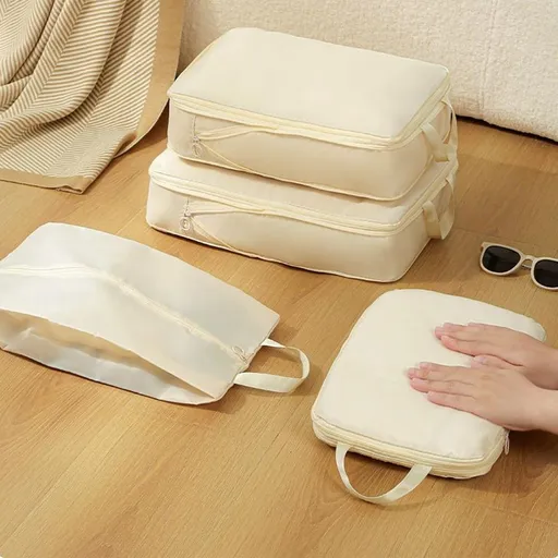 4 Set Compression Packing Cubes Travel, Space Saving Packing Cubes For Travel Compression,Packing Compression Organizing Accessories