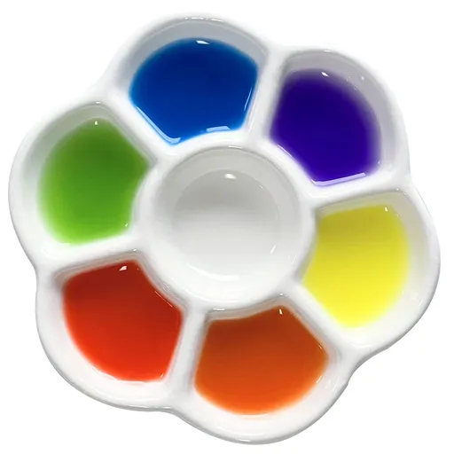 Ink board ceramic ink butterfly traditional Chinese painting pigment palette multifunctional white imitation porcelain
