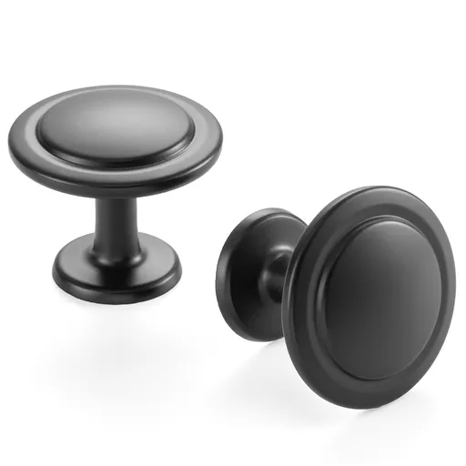 Brushed wardrobe door handle simple and versatile circular small handle stainless steel single hole metal mushroom head handle