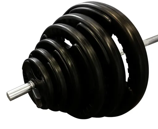 90kg Standard Rubber Coated Barbell Weights Set